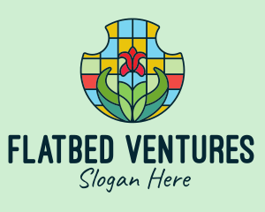 Stained Glass Flower logo design