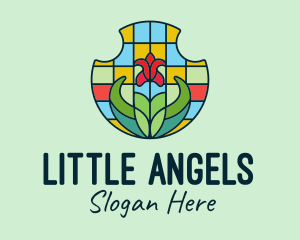Stained Glass Flower logo
