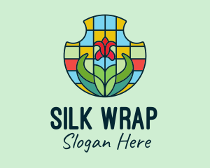 Stained Glass Flower logo design