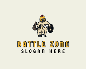 Spartan Centaur Warrior logo design