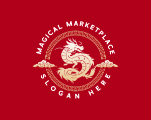 Mythical Fantasy Dragon logo