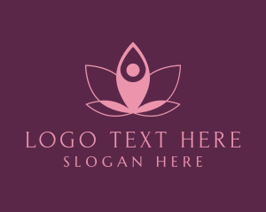 Lotus Flower Yoga Pose logo