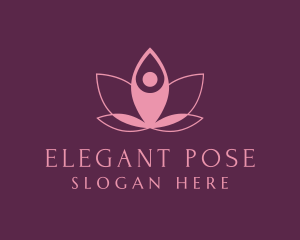 Lotus Flower Yoga Pose logo
