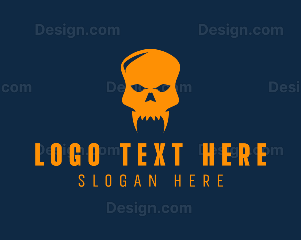 Fang Skull Skeleton Logo