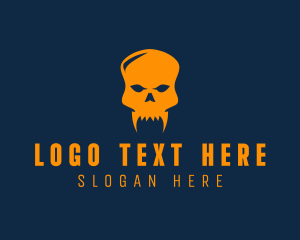 Fang Skull Skeleton Logo