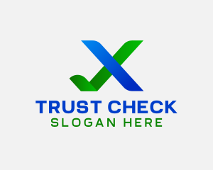 Verification Check Letter X  logo