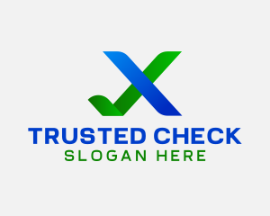 Verification Check Letter X  logo