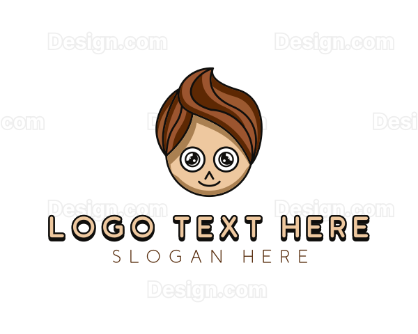 Stylish Cartoon Boy Logo