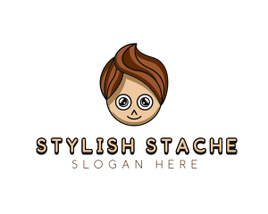 Stylish Cartoon Boy logo design