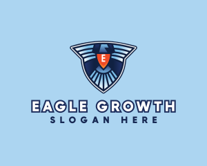 Shield Eagle Wings Security logo design