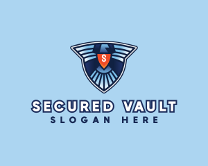 Shield Eagle Wings Security logo design