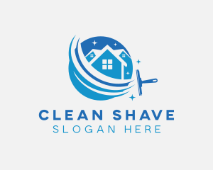 Home Cleaning Squeegee logo design