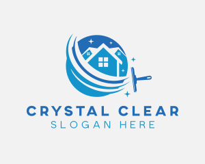 Home Cleaning Squeegee logo design