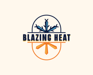 Heating Ice Cooling  logo design