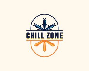 Heating Ice Cooling  logo design