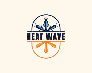 Heating Ice Cooling  logo design