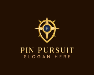 Navigation Compass Pin logo