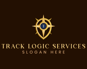 Navigation Compass Pin logo