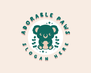 Cute Wildlife Koala logo design