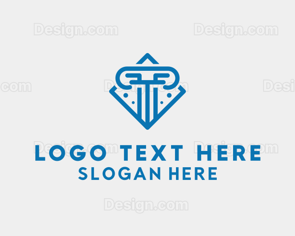 Simple Diamond Pillar Logo