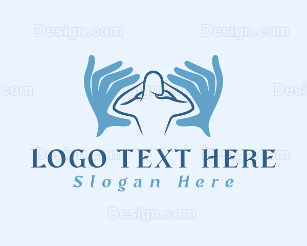 Blue Hands Massage Logo