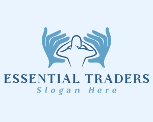 Blue Hands Massage logo design