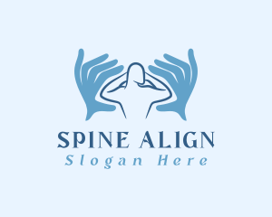 Blue Hands Massage logo design