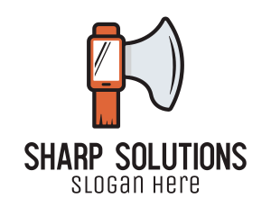 Sharp Axe Phone logo design