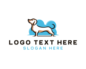 Dachshund Pet Dog logo