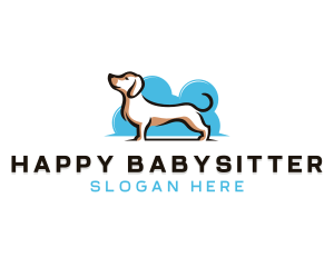 Dachshund Pet Dog logo design