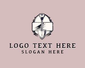 Vintage Shovel Landscaping Logo