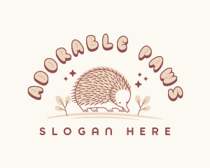 Cute Echidna Wildlife logo design