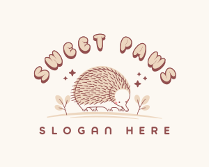 Cute Echidna Wildlife logo design