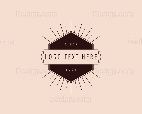 Hipster Hexagon Badge Logo