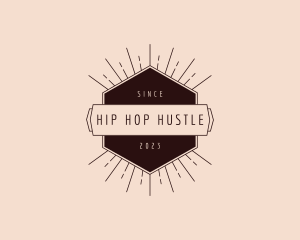 Hipster Hexagon Badge logo design