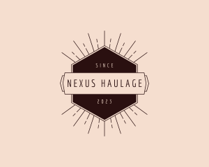 Hipster Hexagon Badge logo design