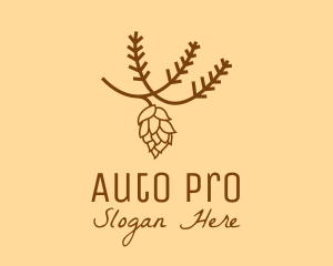 Brown Pinecone Outline logo