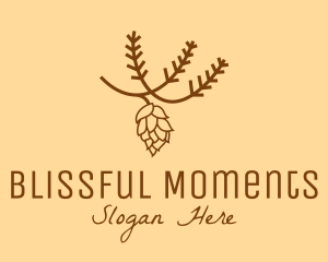 Brown Pinecone Outline logo