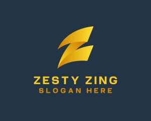 Lightning Energy Letter Z Brand logo design