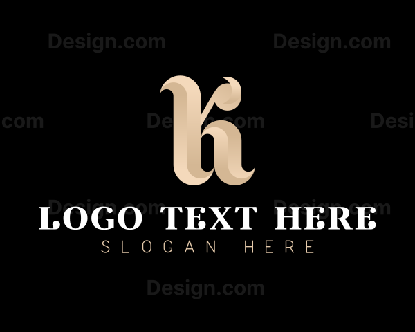 Stylish Elegant Gradient Letter K Logo