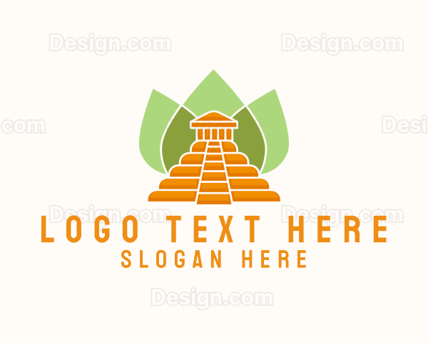 Ancient Temple Leaves Logo