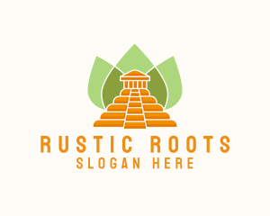 Ancient Temple Leaves logo design