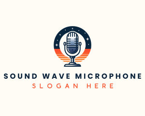 Broadcast Microphone Entertainment logo design