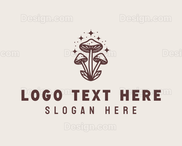 Mushroom Star Plant Logo