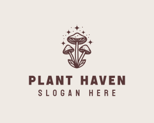 Mushroom Star Plant logo design