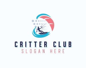 Kitesurfing Athletic Watersports logo design