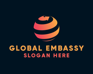 Global Business Arrow logo design