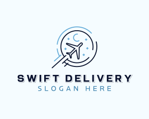 Logistics Plane Delivery logo design