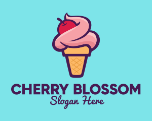 Cherry Ice Cream logo design