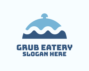 Wave Seafood Platter logo design